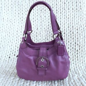 Coach Soho Lynn Mauve Leather Hobo Shoulder Bag